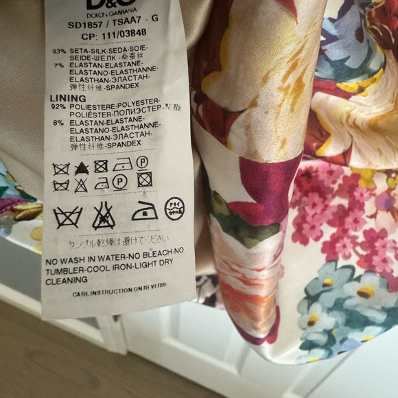 Dolce & Gabbana Silk Floral Dress , sz 38 - Picture 7 of 7